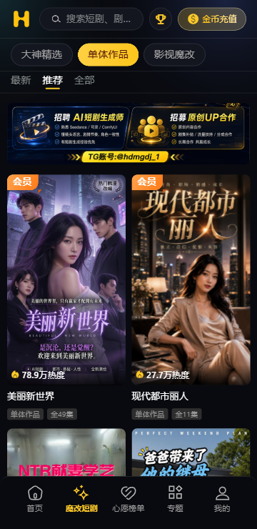 网页版播放界面示意